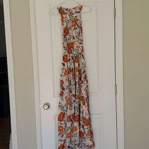 XS Maxi Dress - blue and orange